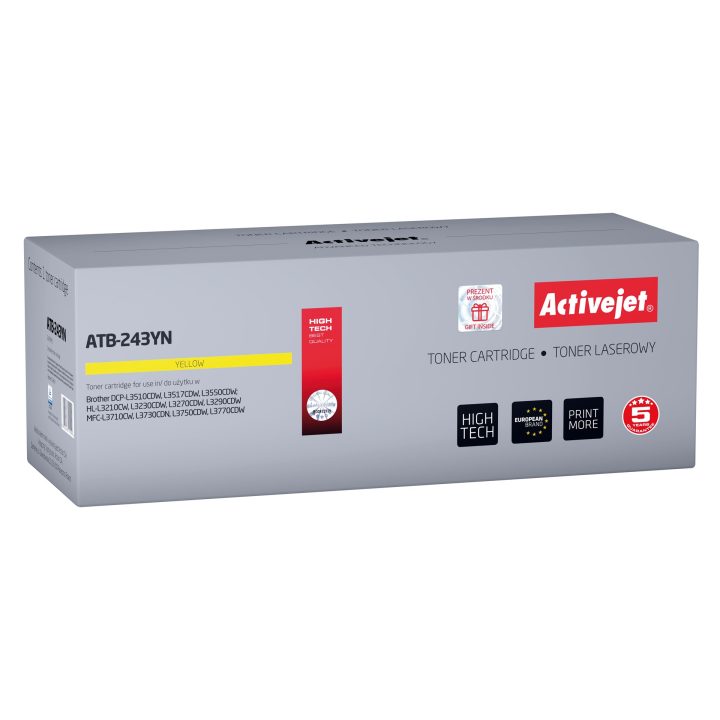 Activejet ATB-243YN Toner (sostituzione per Brother TN-243Y Supreme 1000 pagine giallo)
