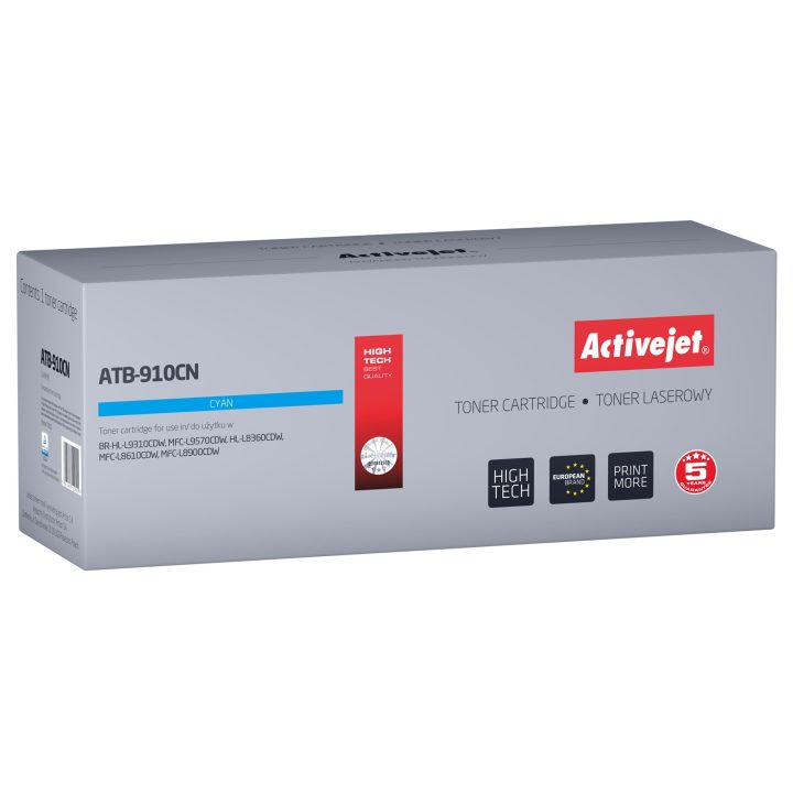 Activejet ATB-910CN toner (sostituzione Brother TN-910C Supreme 9000 pagine ciano)