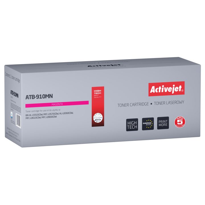 Activejet ATB-910MN toner (sostituzione Brother TN-910M Supreme 9000 pagine magenta)