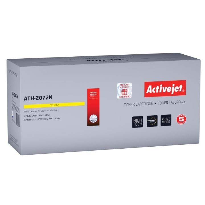 Activejet ATH-2072N toner (sostitutivo per HP 117A W2072A 2072A Supreme 700 pagine giallo)