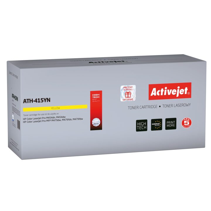 Activejet ATH-415YN Toner (sostituzione per HP 415A W2032A Supreme 2100 pagine giallo) con chip
