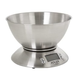 Adler AD 3134 bilancia da cucina elettronica acciaio inox rotonda