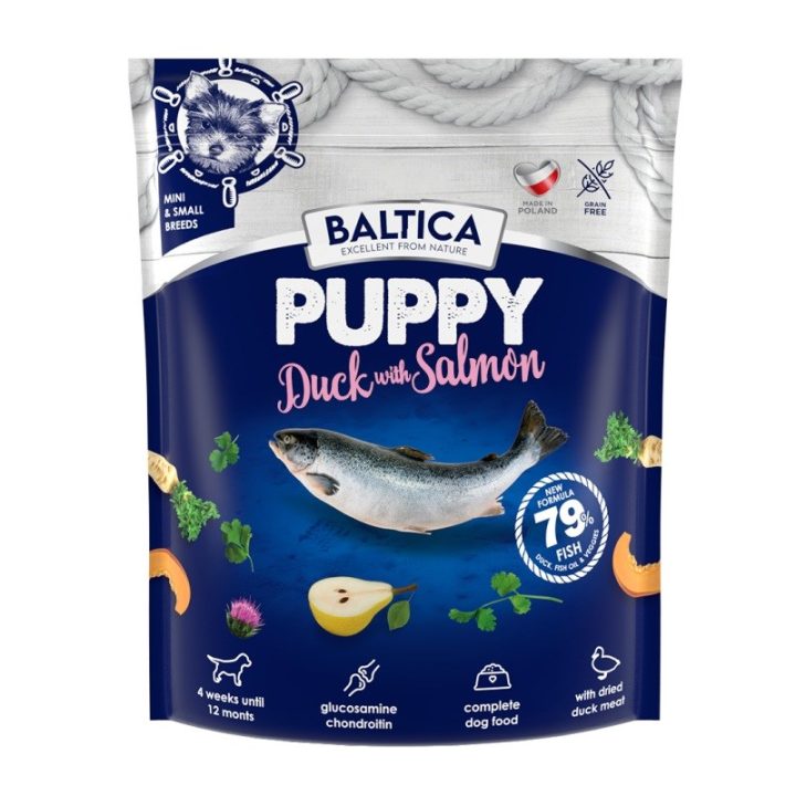 BALTICA Excellent Puppy Anatra con salmone Razze piccole - cibo secco per cani - 1kg