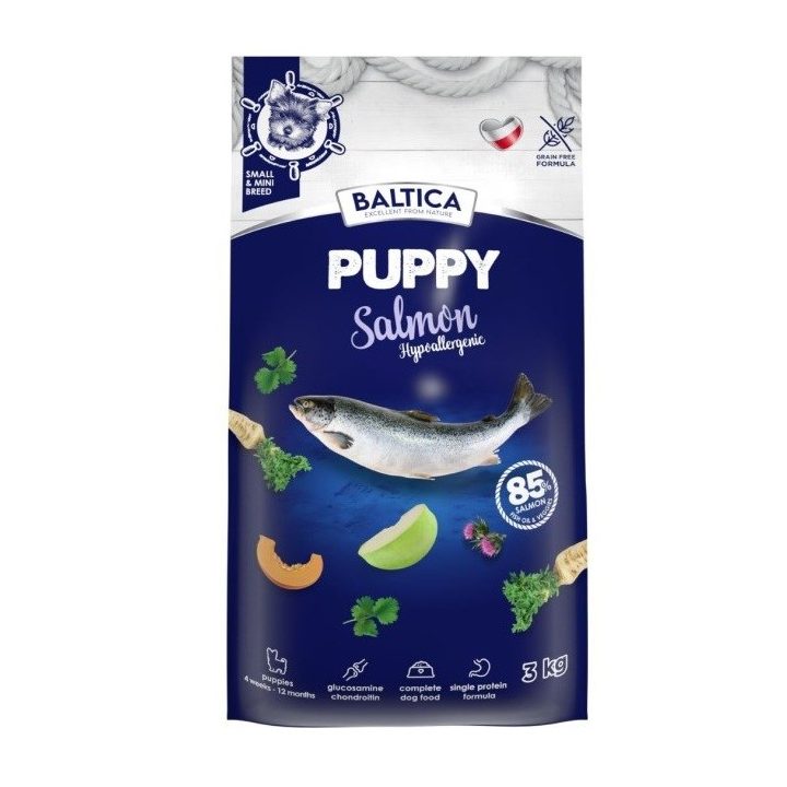 BALTICA Excellent Puppy Salmone Hypoallergenic Razze piccole - cibo secco per cani - 3kg