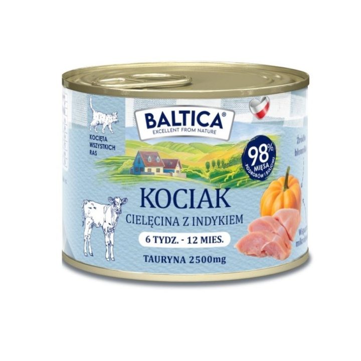 BALTICA Flavors of the Regions Kitten Vitello con tacchino - cibo umido per gatti - 185g