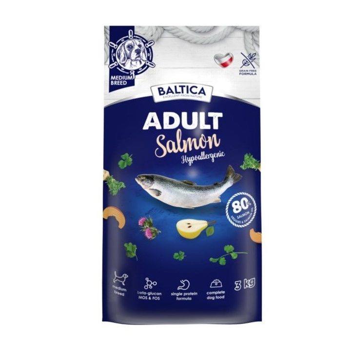 BALTICA Excellent Hypoallergenic Adult Razze medie Salmone - cibo secco per cani - 3kg