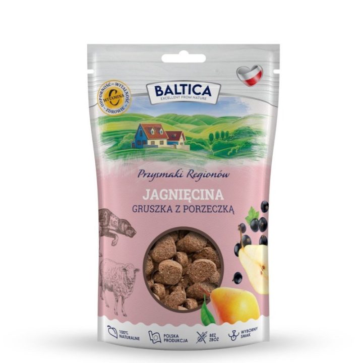 BALTICA Przysmaki regionów Agnello con pera e menta - snack per cani - 100g