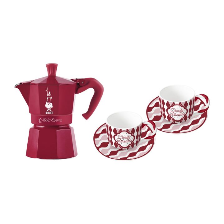 Moka Express 3TZ Set caffettiera + 2 tazze BIALETTI Candyland 130 ml (5460)
