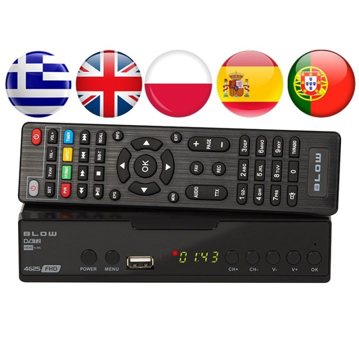 DVB-T2 decoder BLOW 4625FHD H.265 H.265 V2 sintonizzatore