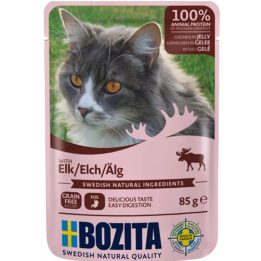 BOZITA Bocconcini di alce in gelatina - cibo umido per gatti - 85g