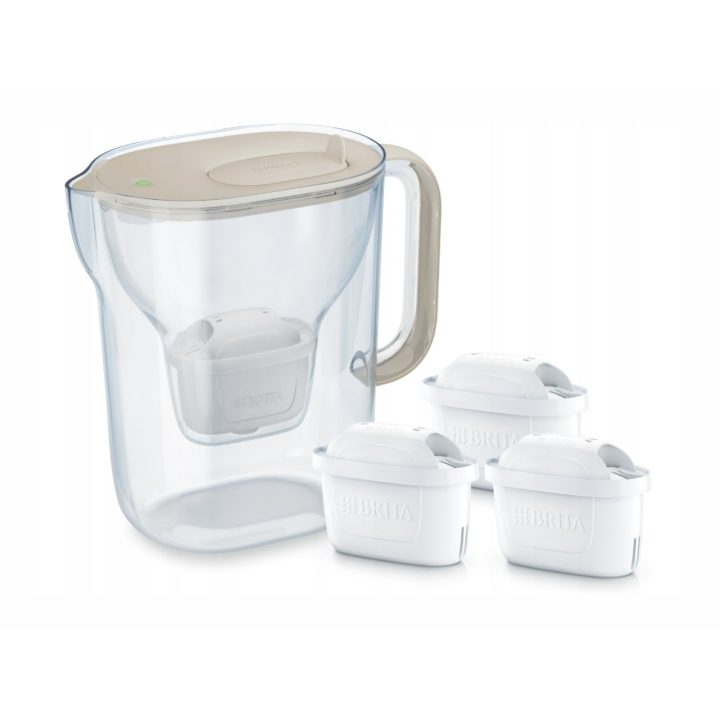 BRITA Brocca filtrante Style ESSENTIAL XL sabbia + 3 x MX filtro Pro Pure Performance