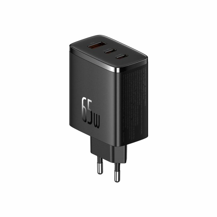 Caricabatterie da parete Baseus OS-Cube Pro 2 x USB-C + USB 65W nero