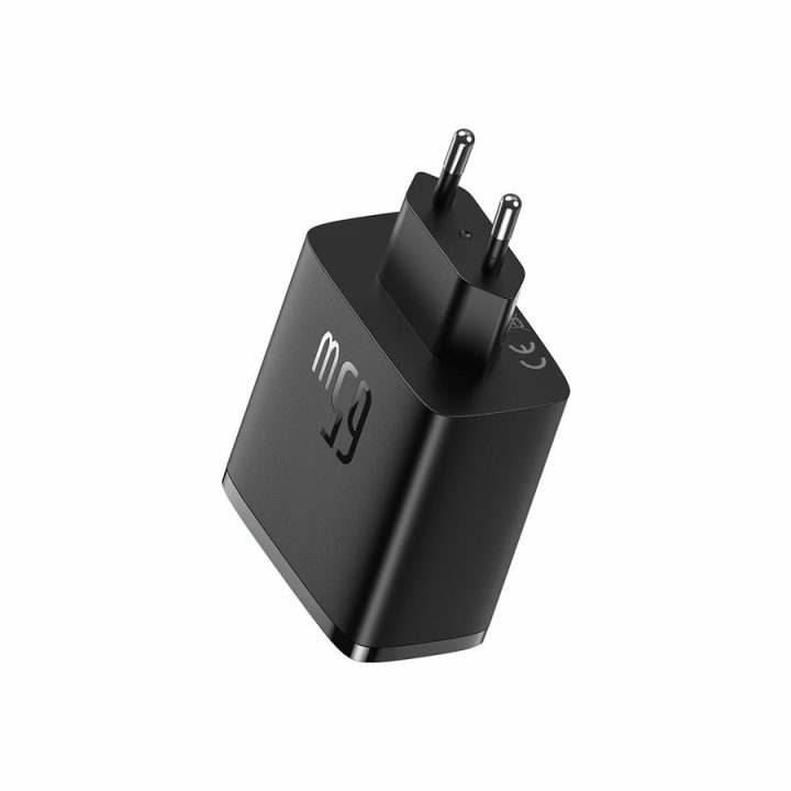 Caricabatterie da parete Baseus OS-Cube Pro 2 x USB-C + USB 65W nero