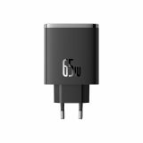 Caricabatterie da parete Baseus OS-Cube Pro 2 x USB-C + USB 65W nero