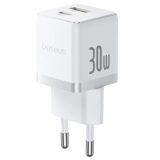 Caricabatterie da parete Baseus Palm 30W USB-C USB-A bianco