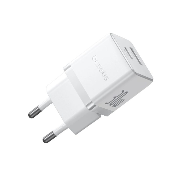 Caricabatterie da parete Baseus Palm 30W USB-C USB-A bianco
