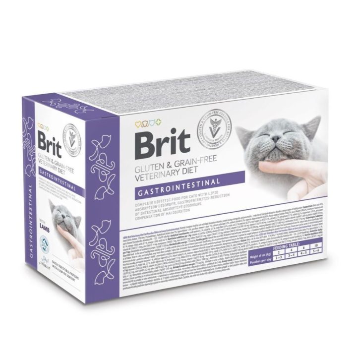 BRIT Veterinary Gastrointestinal Agnello - cibo umido per gatti - 12x85g