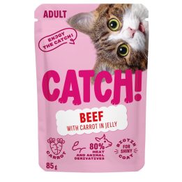 CATCH Manzo e carota in gelatina - cibo umido per gatti - 85g