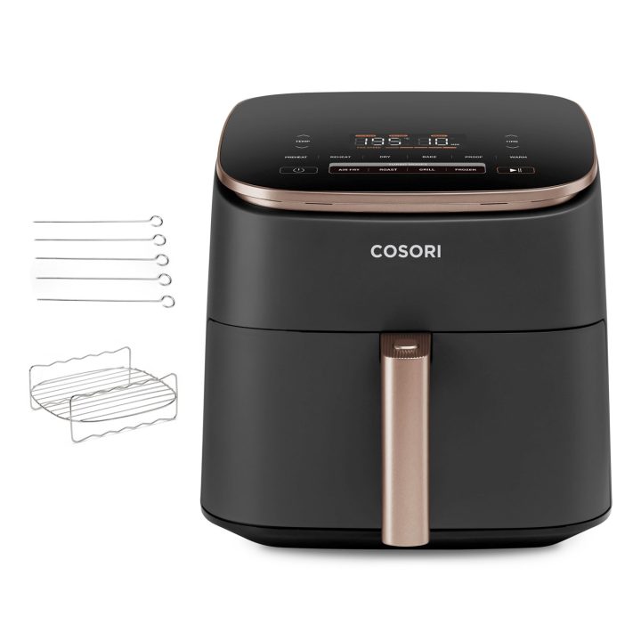 Cosori Turbo Blaze Chef Edition Single 6 L Autonomo 1725 W Friggitrice ad aria calda Nero Rosa oro