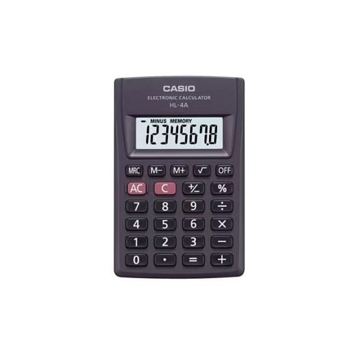 CASIO HL-4A-B 8-digit Calcolatrice tascabile 56x87mm nera
