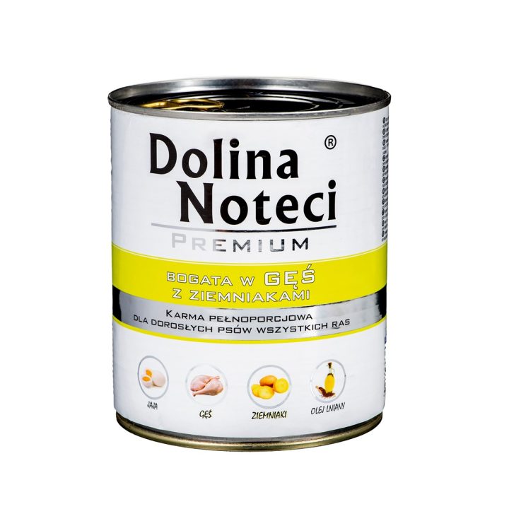DOLINA NOTECI Premium Ricco di oca con patate - Cibo umido per cani - 800 g