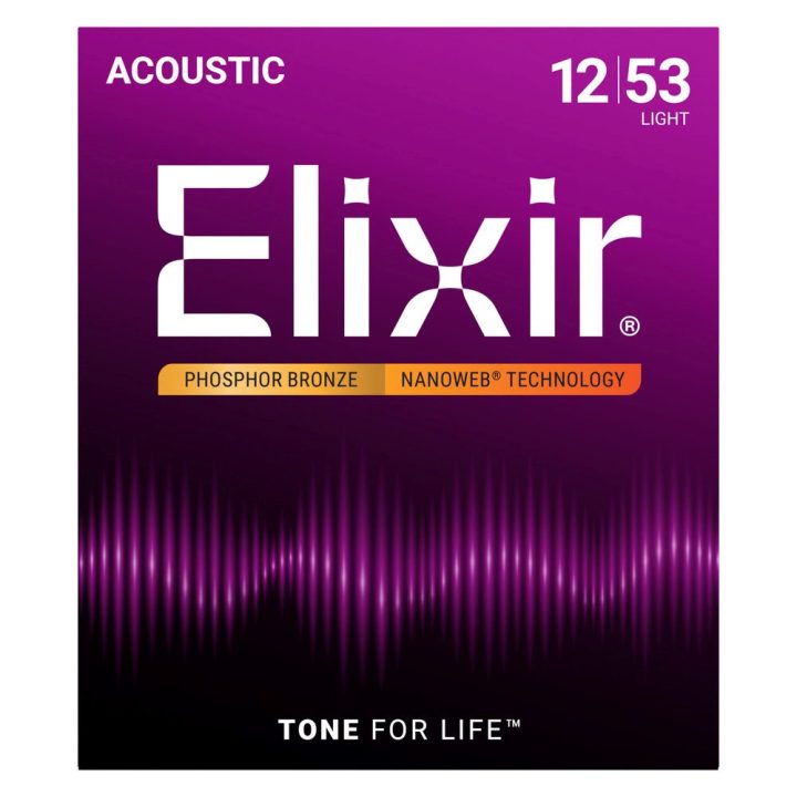 Elixir 16052 Phosphor Bronze Light NW - corde per chitarra acustica (12-53)