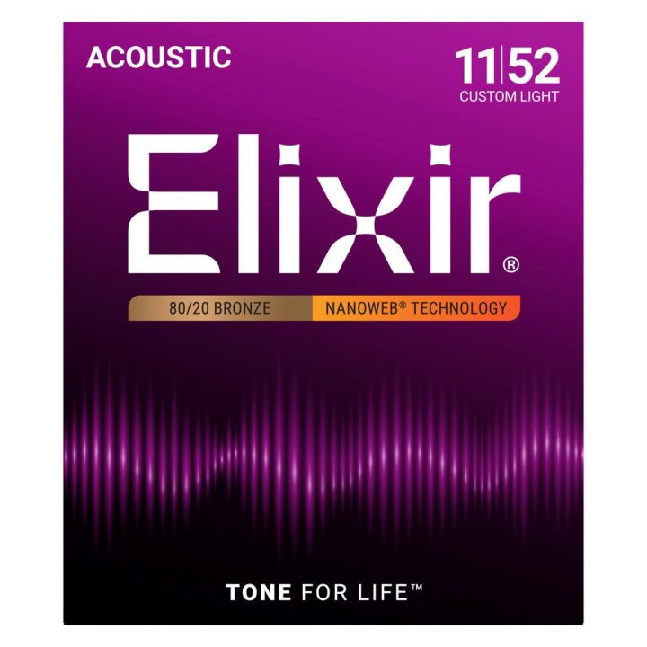 Elixir Strings 11027 Custom Light NW - corde per chitarra acustica (11-52)