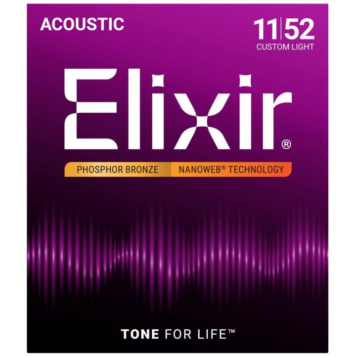 Elixir Strings 16027 Phosphor Bronze Custom Light NW - corde per chitarra acustica (11-52)