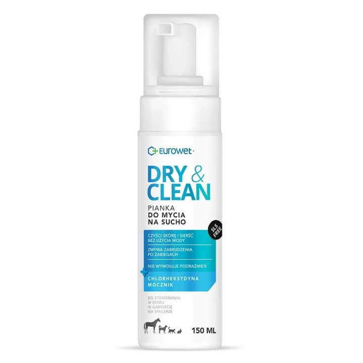 EUROWET Dry & Clean - schiuma per cani e gatti - 150 ml