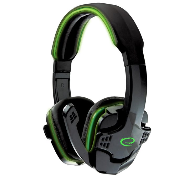 Esperanza EGH310G Cuffie con microfono Fascia sulla testa nero verde