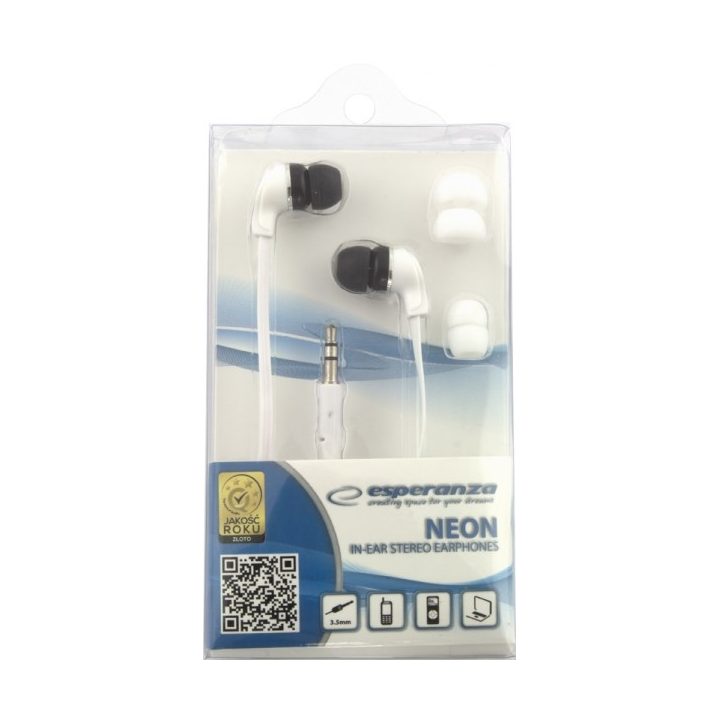 Esperanza EH147W cuffie/auricolare cablate in-ear musica bianche