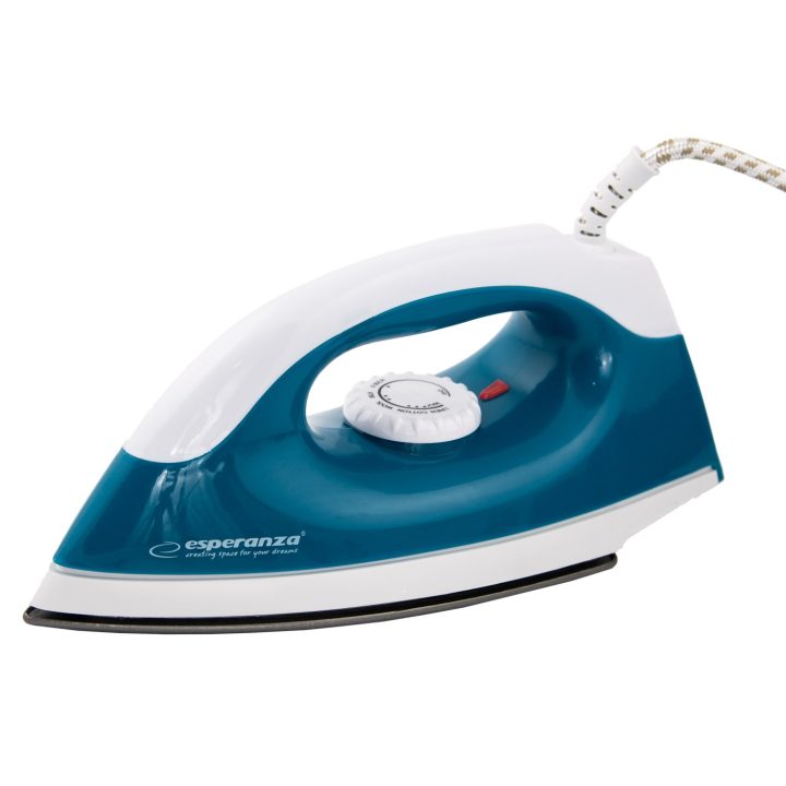 Esperanza EHI001 Ferro da stiro a secco piastra antiaderente 1200 W blu bianco