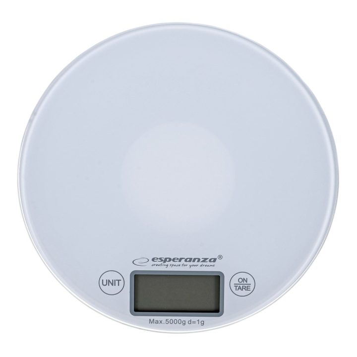 Esperanza EKS003W bilancia da cucina elettronica bianco rotonda
