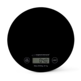 Esperanza EKS003K Bilancia da cucina nera rotonda da bancone bilancia elettronica