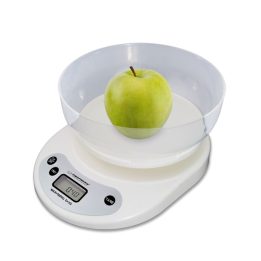 Esperanza EKS007 Bilancia da cucina con ciotola. Bilancia da cucina elettronica Bianca