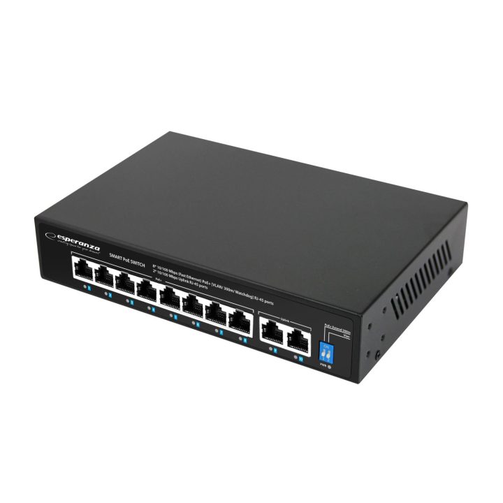 Esperanza ENS106 switch PoE 10 porte 10/100 96W