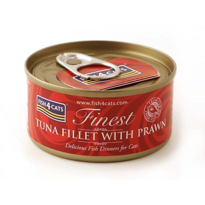 FISH4CATS Filetto di tonno con gamberetto - cibo umido per gatti - 70g