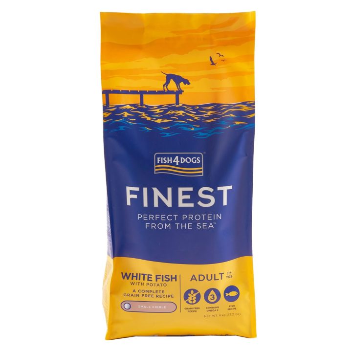 FISH4DOGS Finest Ocean pesce bianco S - cibo secco per cani - 6kg