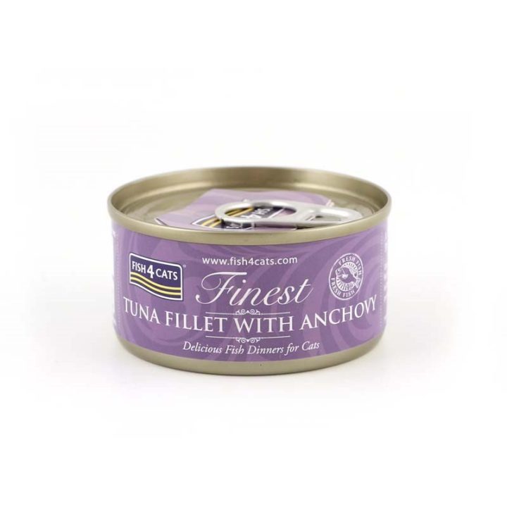 FISH4CATS Filetto di tonno con acciuga - cibo umido per gatti - 70g