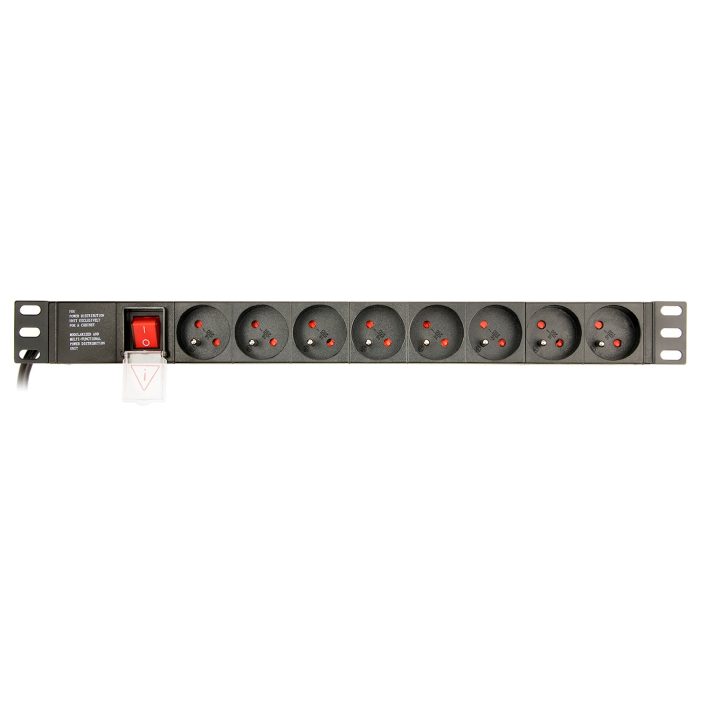EnerGenie EG-PDU-014-F Unità di distribuzione dell'alimentazione rack (8 FR prese 1U 16A spina Schuko 3m colore nero)