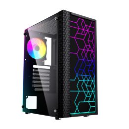 Gembird Fornax 2500 ARGB Gaming case per PC ATX Midi Tower retroilluminazione Nero