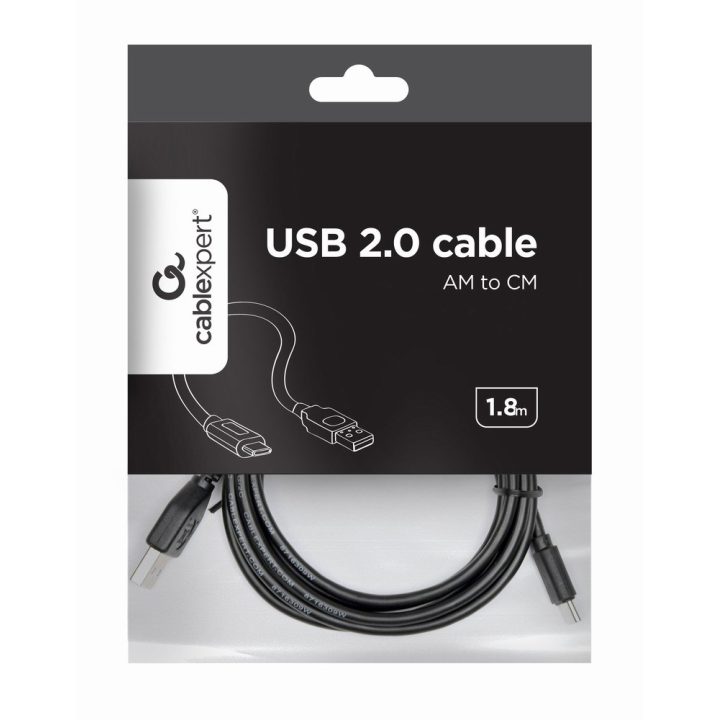 Gembird Cavo / Adattatore USB cavo USB 2.0 1.8 m USB A USB C nero