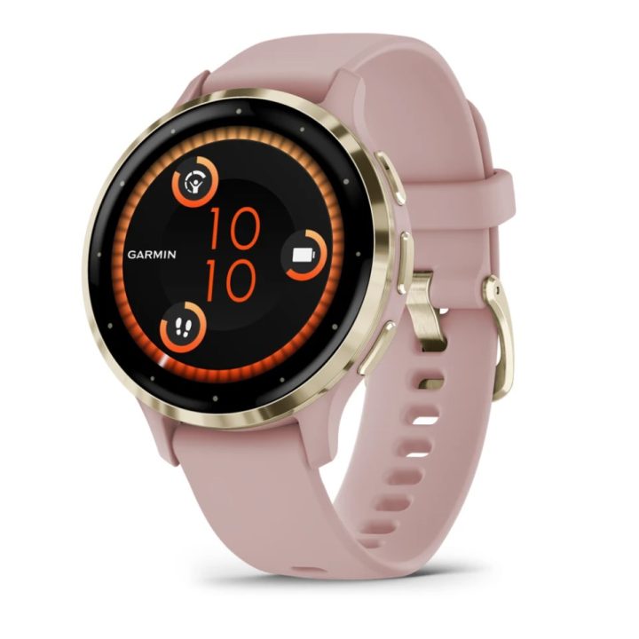 Garmin Venu 3S 3.05 cm (1.2 ) AMOLED 41 mm Digitale 390 x 390 pixel Touchscreen Oro Rosa Wi-Fi GPS (satellite)