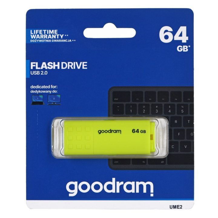 Goodram UME2-0640Y0R1 USB pendrive 64 GB USB Type-A 2.0 giallo