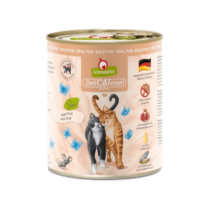 GRANATAPET DeliCATessen Pur Vitello - cibo umido per gatti - 800g