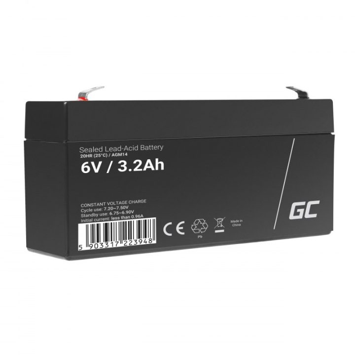 Green Cell AGM14 UPS batteria Piombo-acido sigillato (VRLA) 6 V 3.2 Ah