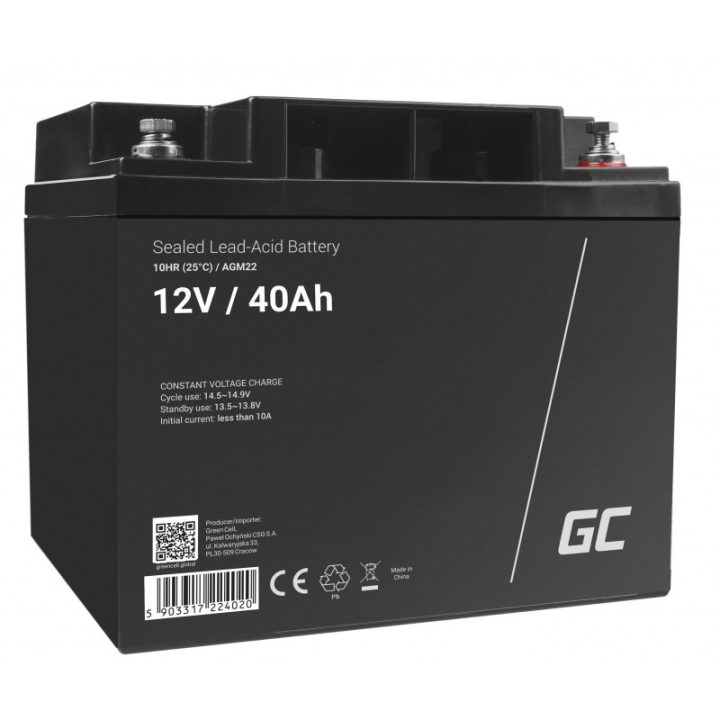 Green Cell AGM22 UPS Batteria Acido Piombo Sigillato (VRLA) 12 V 40 Ah