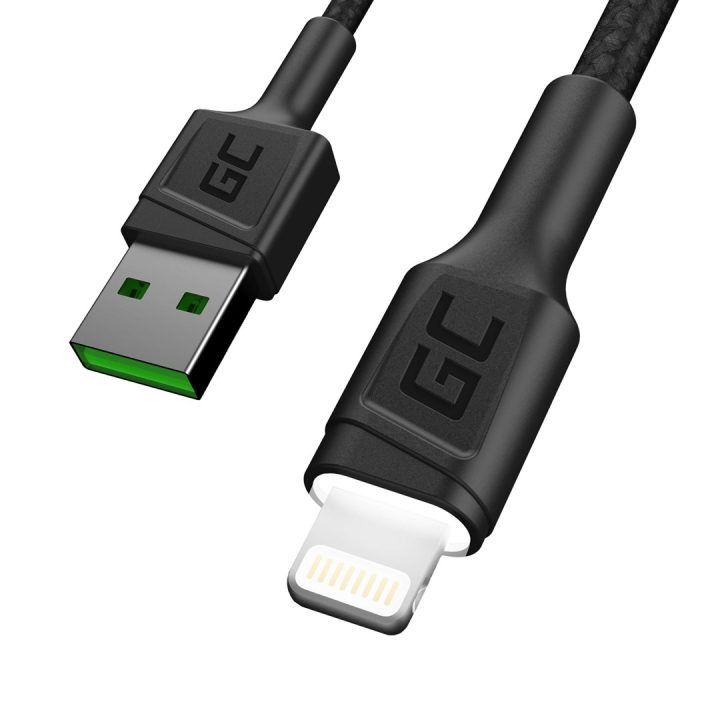 Green Cell KABGC05 cavo lightning 1.2 m nero