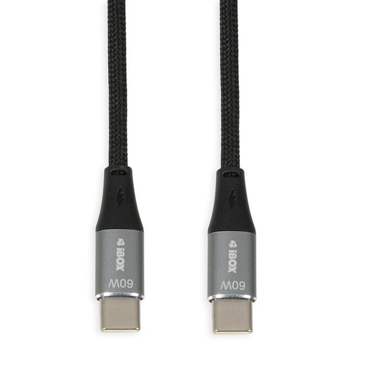 Cavo iBOX IKUTC USB-C 60W 2m nero