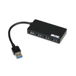 iBox IUH3F56 Hub interfaccia USB 3.2 Gen 1 (3.1 Gen 1) Type-A 5000 Mbit/s nero